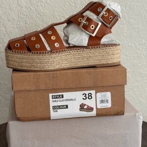 FP Movement by Free People Brown Gladiator Espadrilles